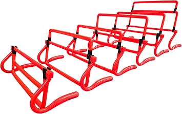 Adjustable Agility Training Hurdles, 5 Height Speed & Jump Hurdles, Portable Sports Equipment for Soccer, Football, Basketball, Kids & Athletes