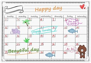 NATUCE Calendrier Magnétique pour Frigo, 42 x 33 cm Calendrier Tableau Blanc Effacable, Mensuel et Hebdomadaire Listes De Courses Mémo Menu - en Français