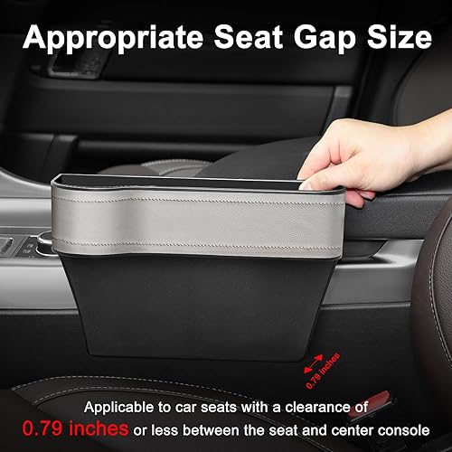 Miniatura 3 de Organizador de espacio para asiento de automóvil, paquete de 2 organizadores multifuncionales para asientos de automóvil, caja de almacenamiento