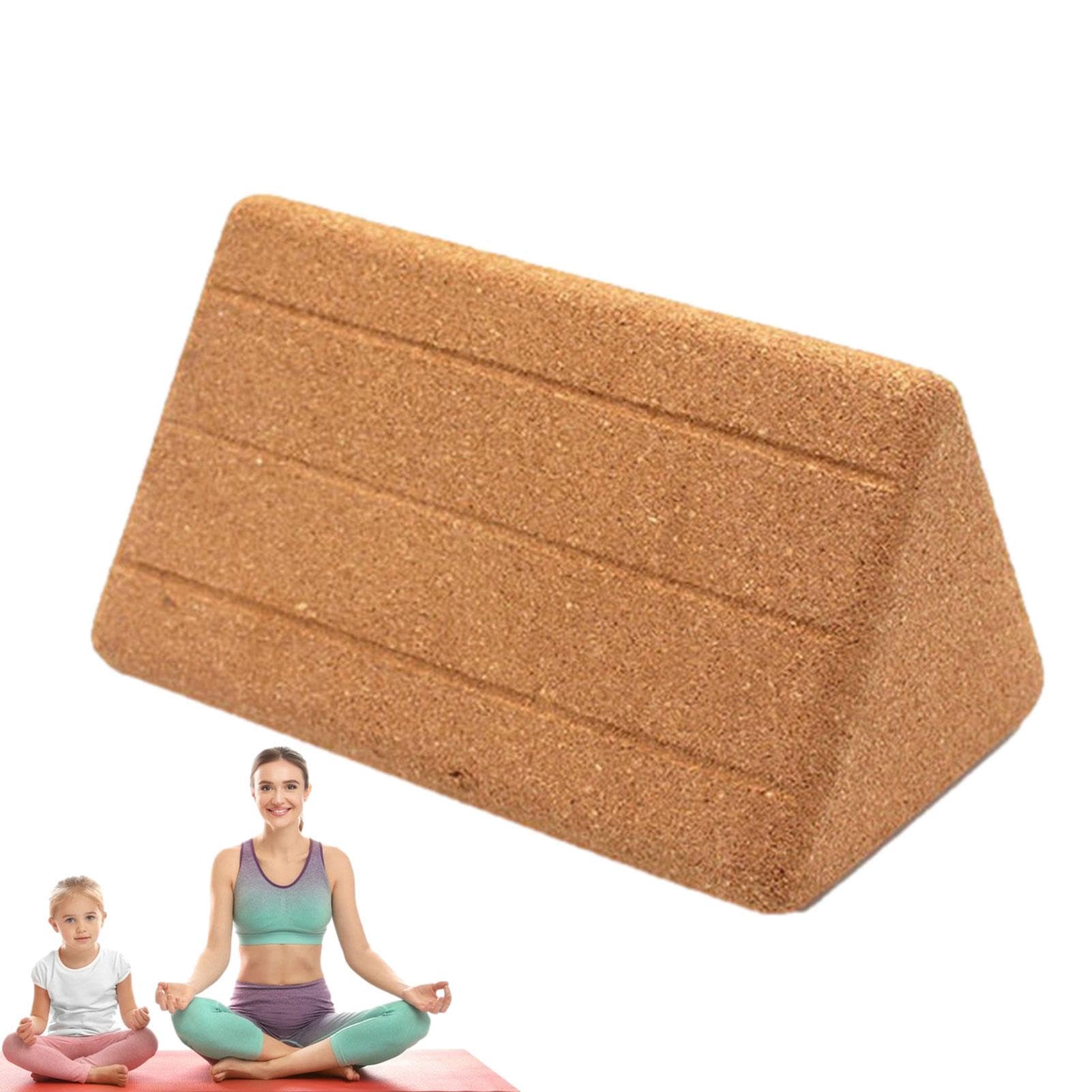 Cork Yoga Block, Cork Yoga Block, Triangle Yoga Stone Cork, Natural Cork, High Density, Eco-Friendly Yoga Accessories, Yoga Pilates, Ideal for General Fitness and Stretching, Triangle Block, Y