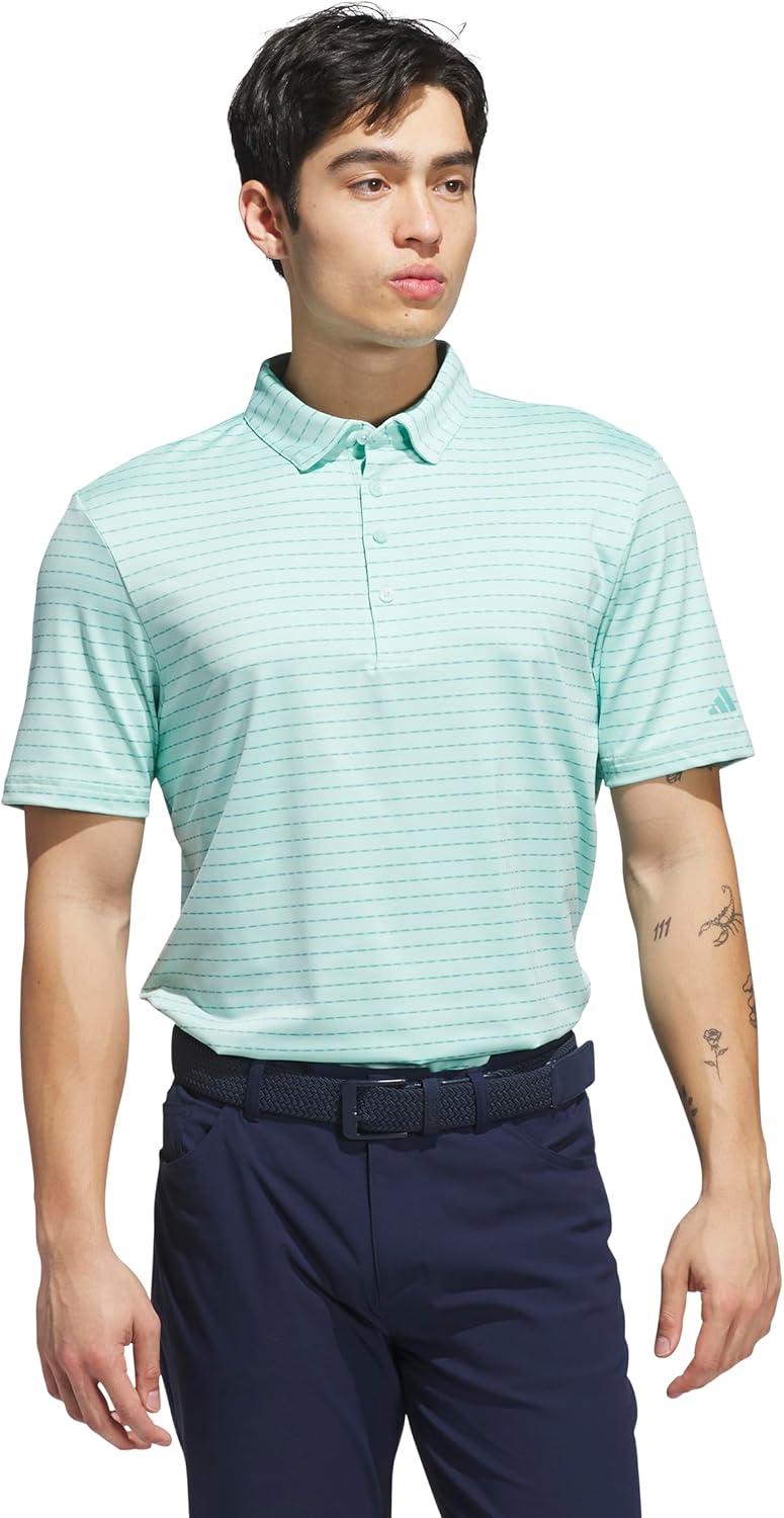 adidas Mens Ultimate365 Dash Stripe Polo Shirt