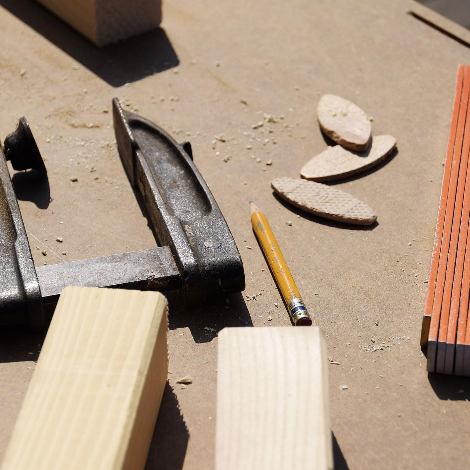 Biscotti Per Giunti In Legno - 50 Pezzi, Faggio, 45x16x3.8 Mm, Per Falegnameria E Progetti Fai-da-te