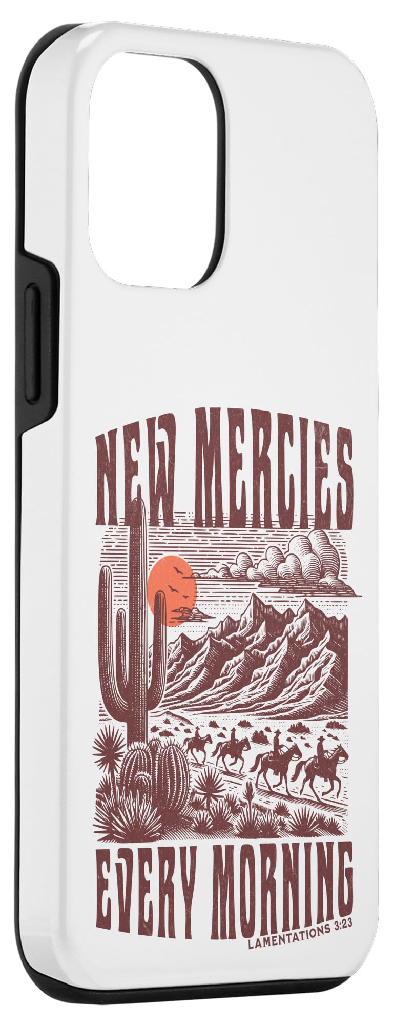 iPhone 12 mini Boho Christian Bible Verse Trendy Jesus Southwest Cactus Case - Image 3