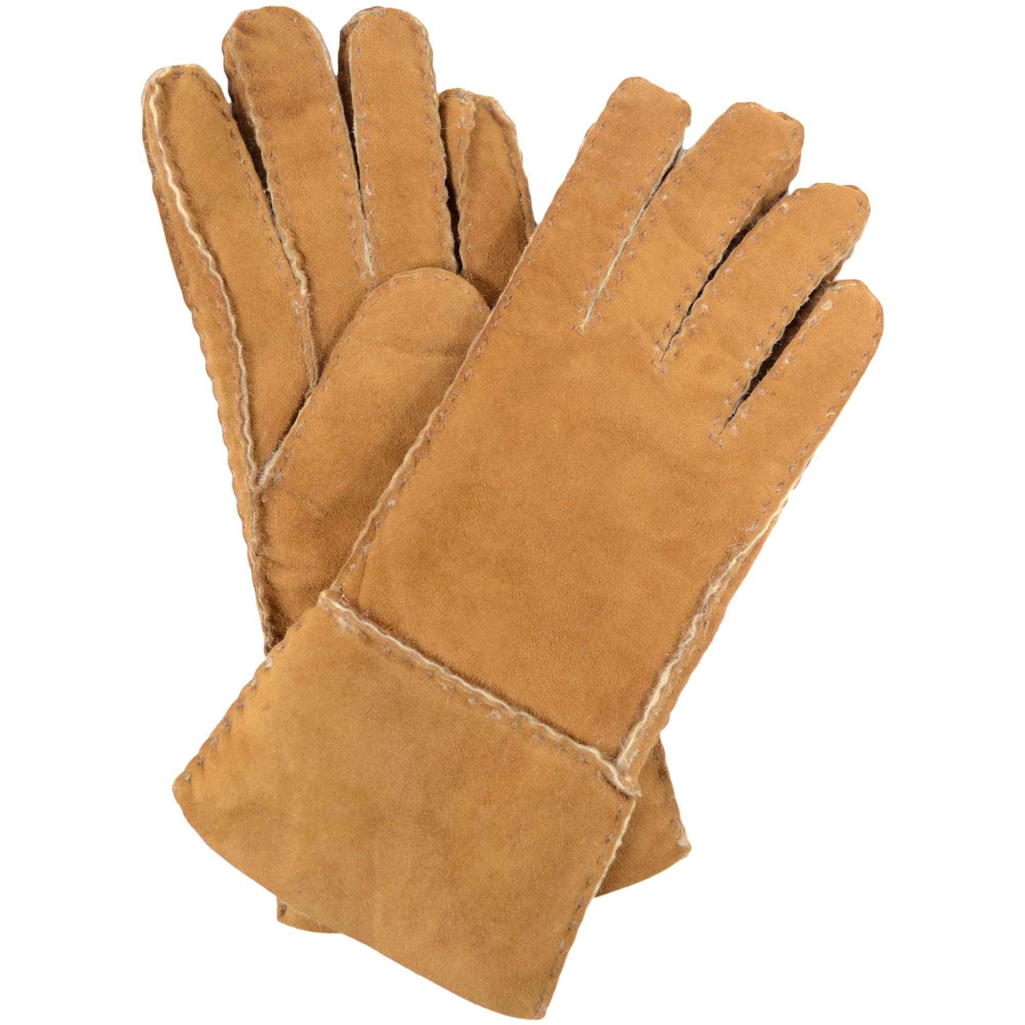 SNUGRUGS Womens 100% Genuine Sheepskin Glove - Tan - Medium (7")