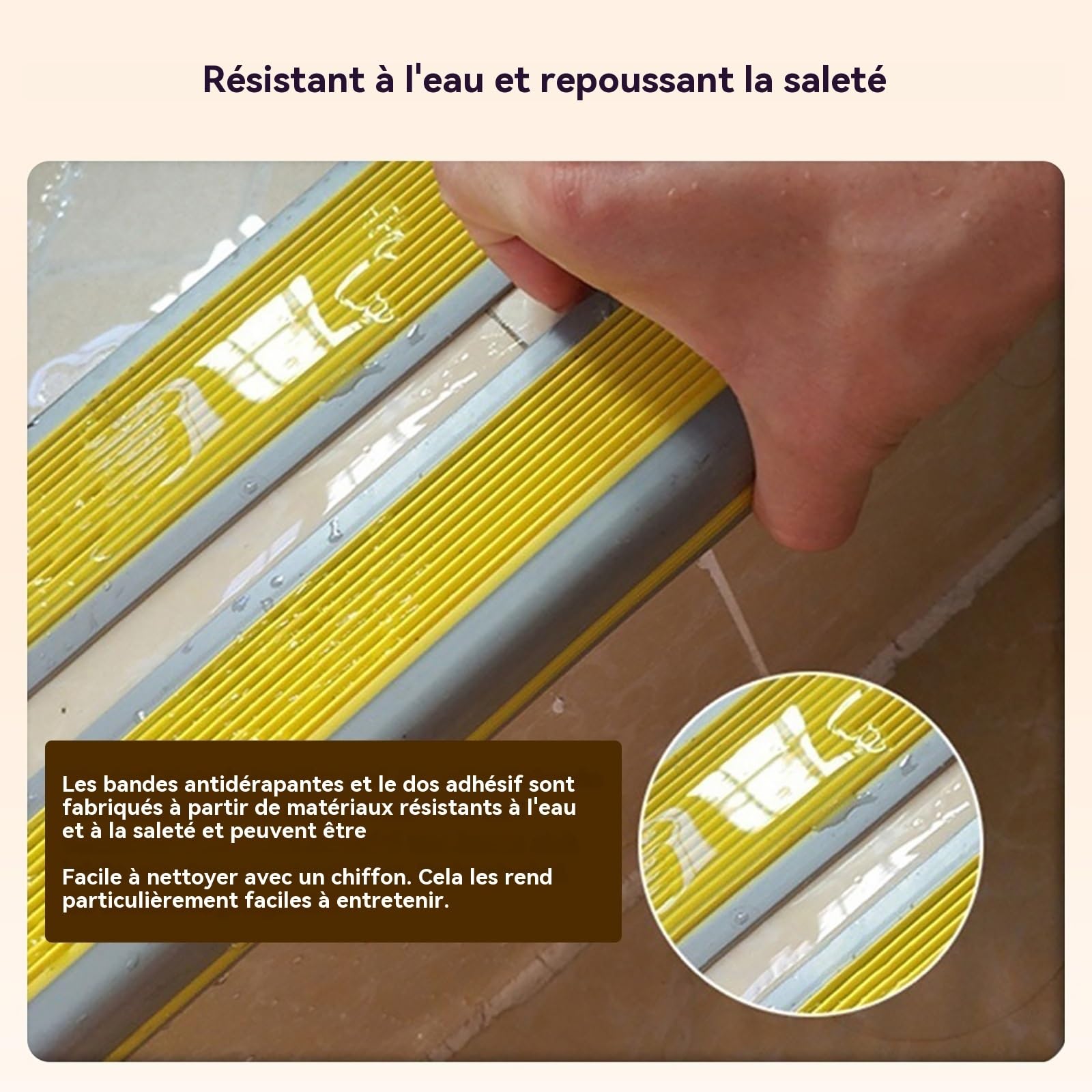 Antidérapant Escalier 5M Nez De Marche Plastique PVC Ruban Nez De Marche Sécurisez Vos Escaliers avec des Bandes Antidérapantes Faciles À Installer, Résistants Aux Chocs(Red,4 * 10cm)