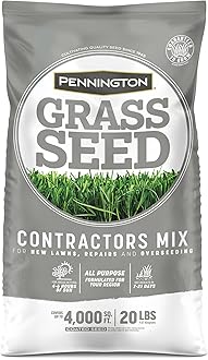 Pennington 100516637 Contractors Grass Seed Mix Central Mix 20 lb, Black Label
