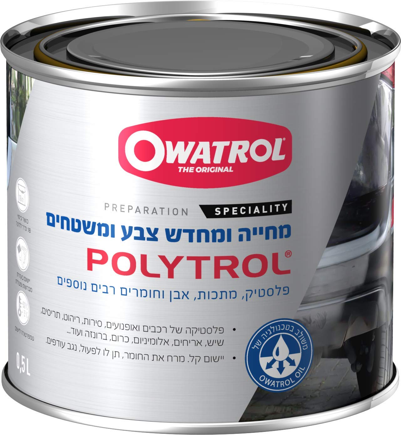 OWATROL Polytrol 0,5 Litre - Revitalisant Et Protecteur Pour Bois Et Métaux Oxydés, Redonne L'éclat
