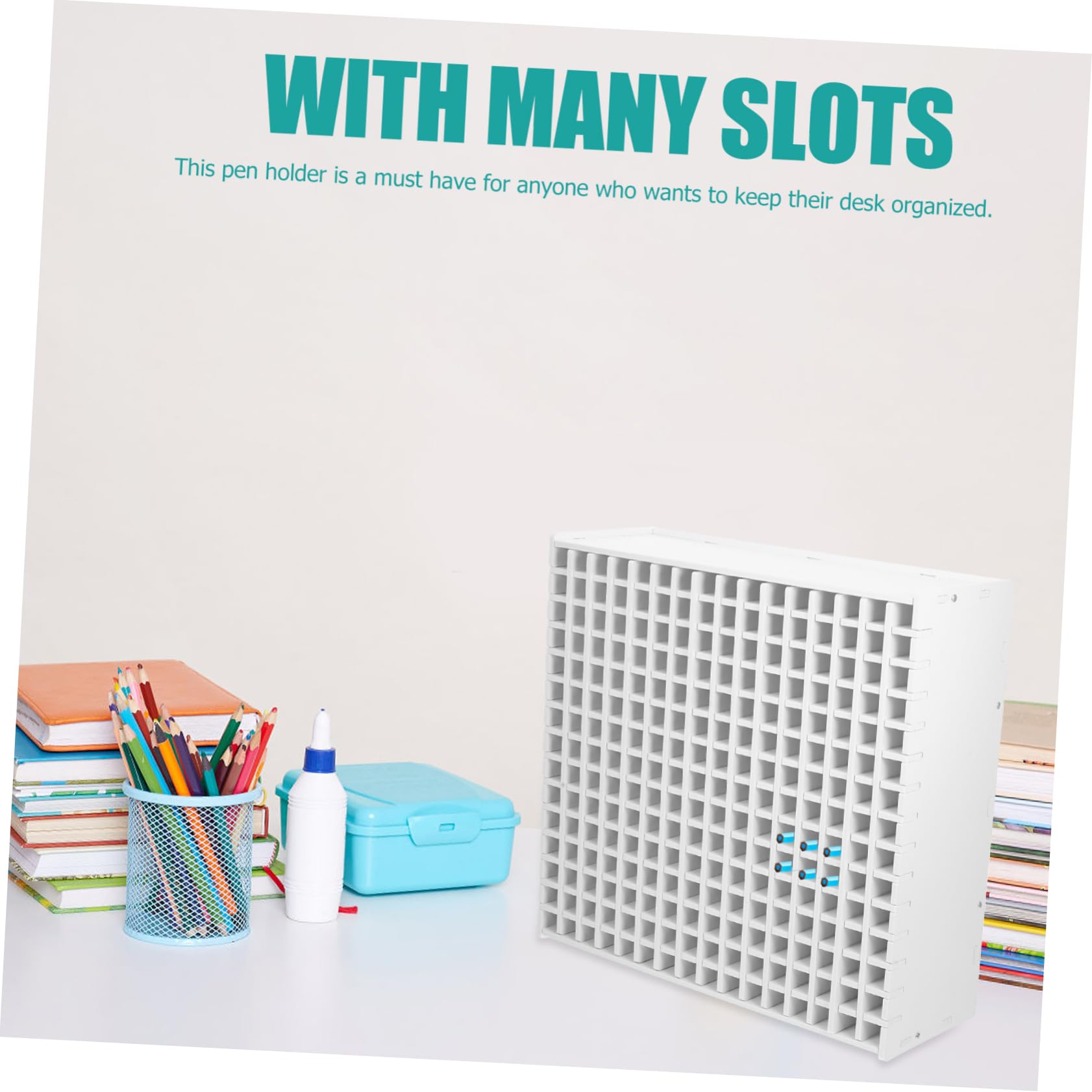 DOITOOL Organiseur Porte-stylo Compartimenté 240 Emplacements Abs Blanc