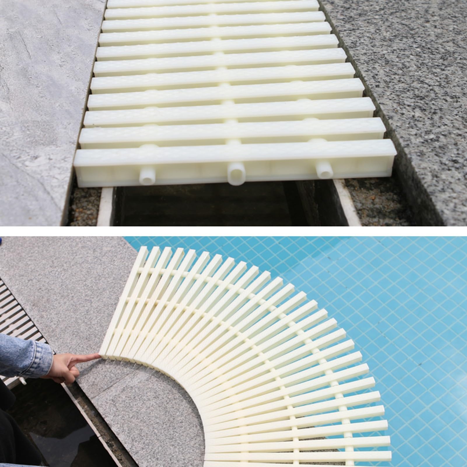 Rejilla de desbordamiento de piscina, cubierta de filtro de drenaje ABS para drenaje de patio y jardín