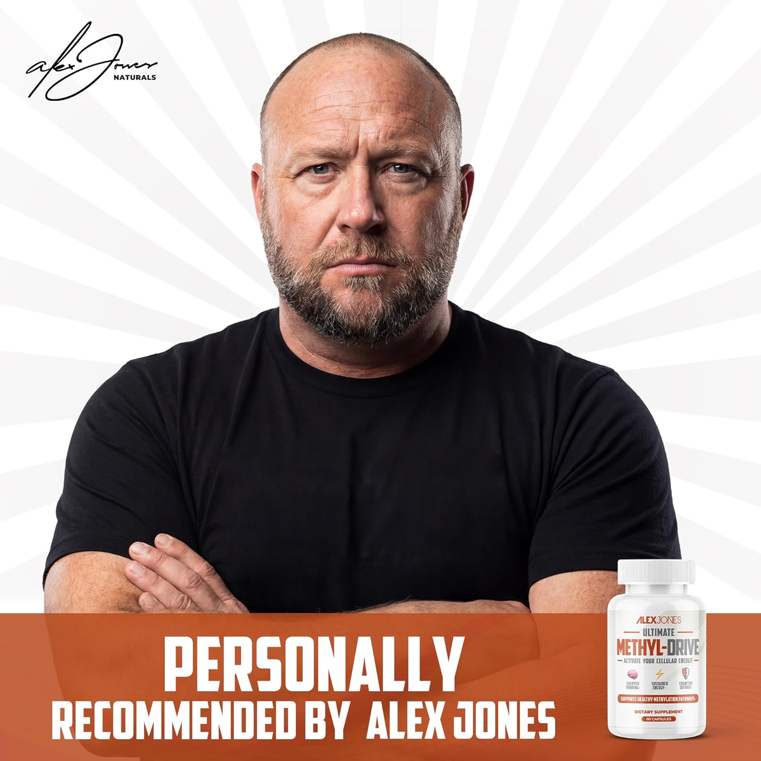 Methyl Drive Vitamin B Methylated Complex Formula – Mitochondrial Support Supplement w/ CoQ10, PQQ Supplement, Magnesium, B Methylated Complex & BioPerine – 60 Capsules