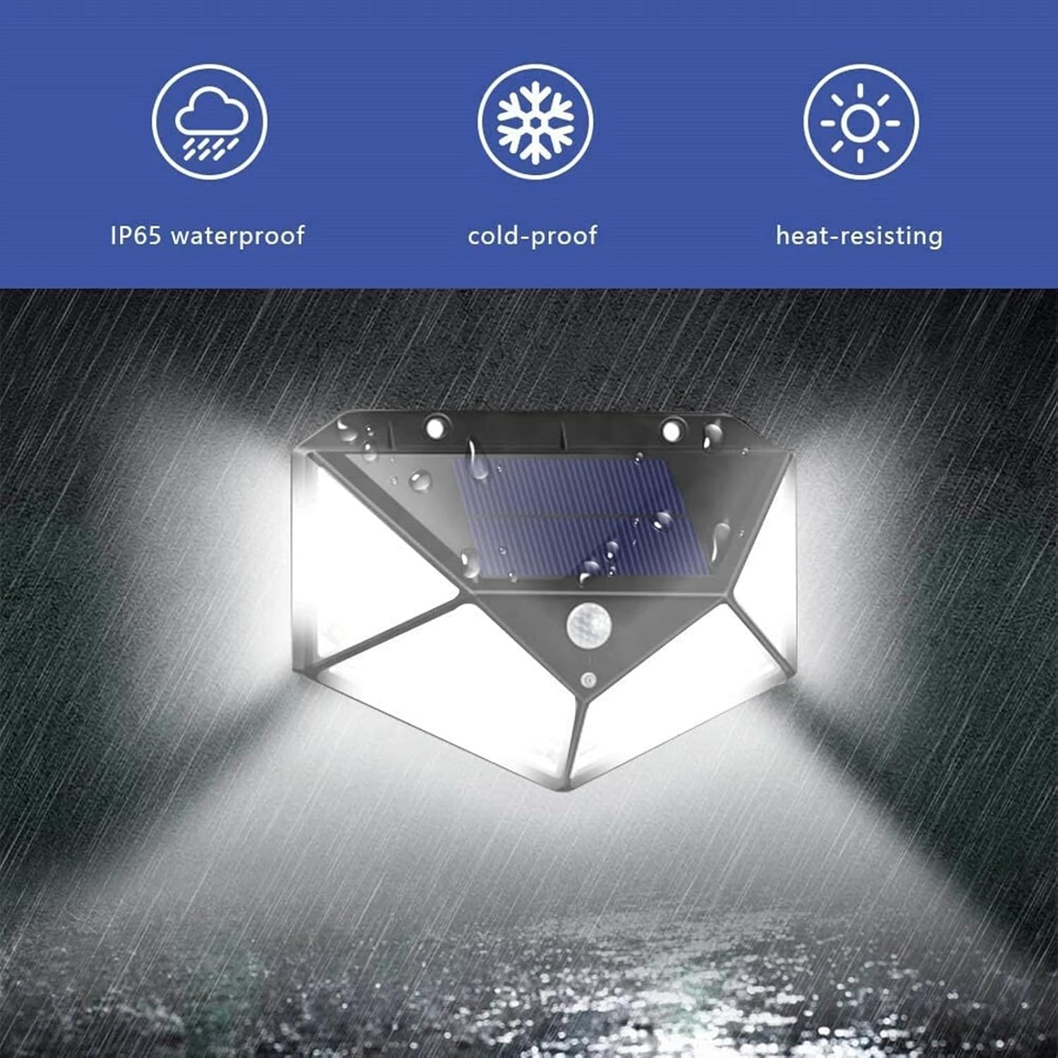 100 LED Solar Lights Outdoor,4/6 Pack Solar Powered Fence Light with Motion Sensor, IP65 Waterproof, 3 Modes Security Wall Lighting for Outside Yard Deck Garden(4pcs)