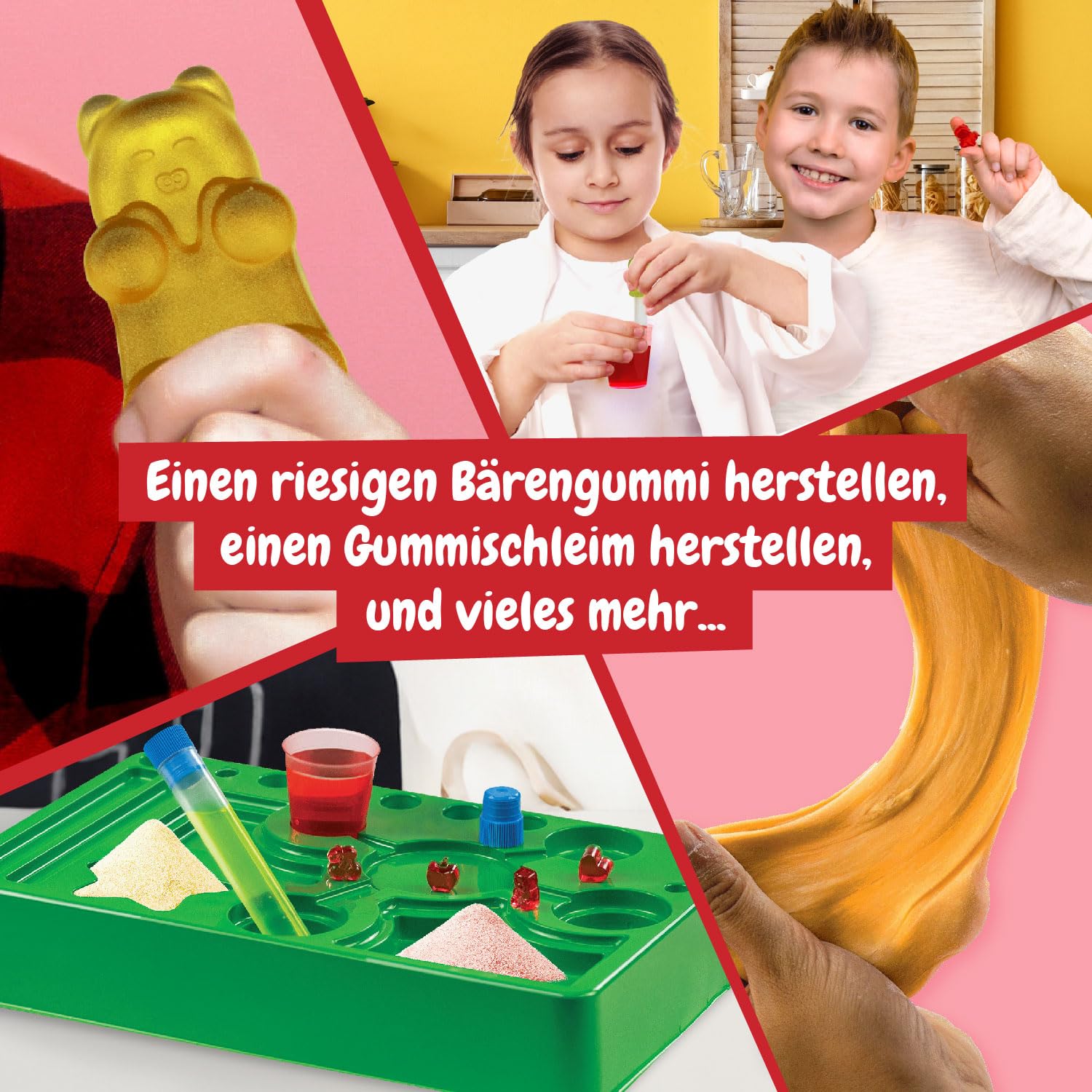 Science4you Gummibärchen-Labor – Gummibärchen selber Machen & Fruchtgummi Labor 19 Verschiedenen Formen für Kinder, Riesenbär-Gummi Geschenke für Mädchen & Jungen ab 7 8 9 10 11+ Jahren