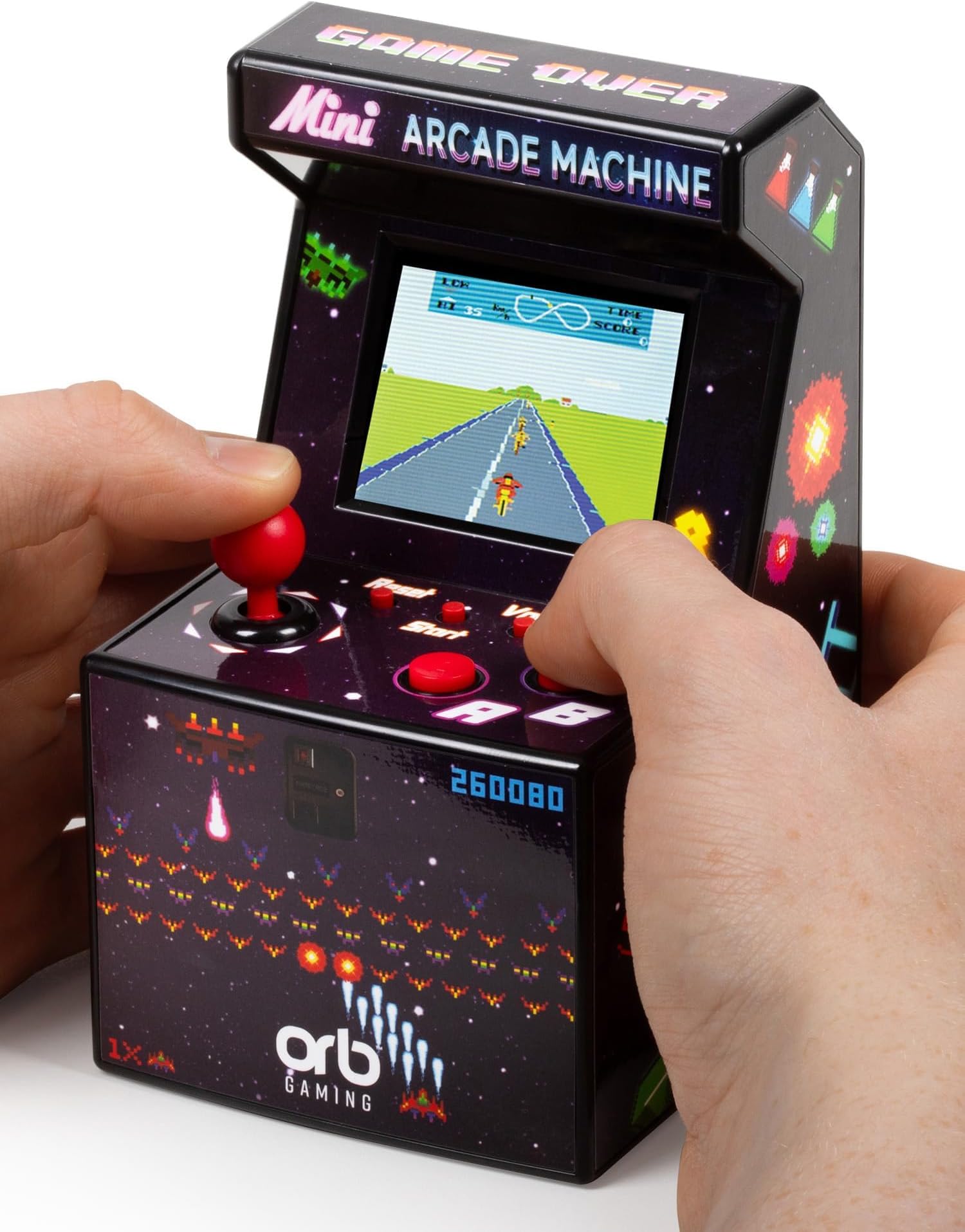 Thumbs Up UK Mini Arcade Machine with 240 Pre-Installed Games, Purple