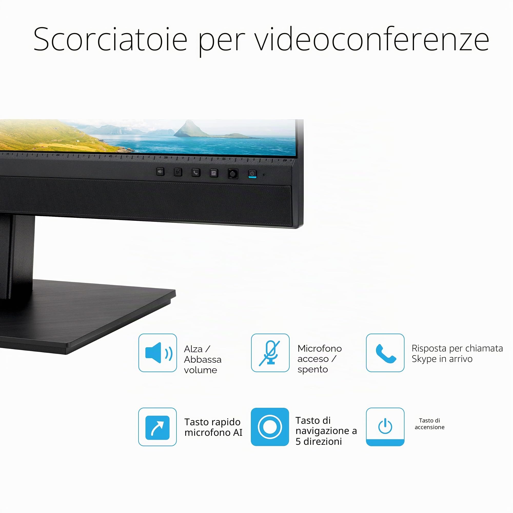 ASUS BE27ACSBK, Monitor Business da 27” IPS WQHD (2560x1440), Nero | Frameless, Webcam FHD, Microfono Ai Noise Canceling, USB-C, Speaker Integrati, Design Ergonomico, Eye Care, Filtro Luce Blu