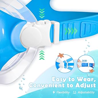 Freela 2 Pack Kids Swim Goggles Mask for Boys Girls 3-14, Tempered Glass Lens 180 HD View with Nose Cover for Pool Beach