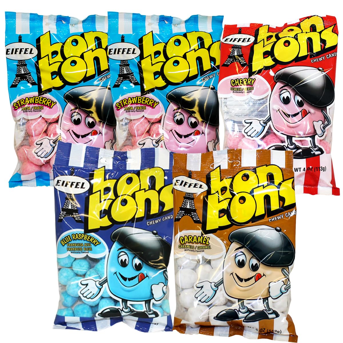 Amazon.com : Eiffel Bon Bons Variety 5 Pack, 4 Ounce Each (Pack of