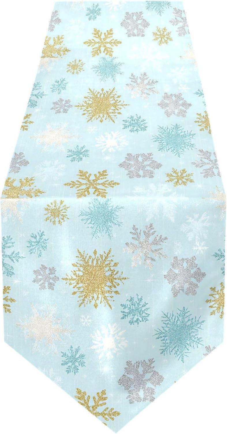 ALAZA Double-Sided Tatreez Decorative Palestinian02 Table Runner 14x108 Inches Long,Table Cloth Runner for Wedding Birthday Party Kitchen Dining Home Everyday Decor