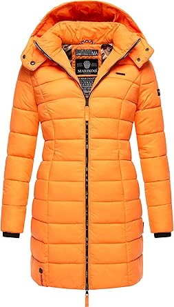 MARIKOO Damen Wintermantel - Gestepft Mit Abnehmbarer Kapuze