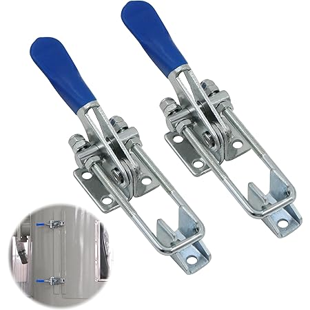 2 Stück Edelstahl Spannverschlüsse 150-170mm - Kniehebelspanner Mit Schlüsselloch