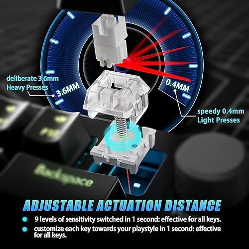 Miniatura 4 de DrunkDeer G65 Rapid Trigger Mechanical Keyboard Magnetic Switch Gaming RGB 65% Size Compact Numeric Keypadless Wired Barebone No Key Cap White