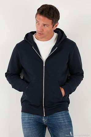 Buratti Regular Fit Kapüşonlu Fermuarlı İçi Tüylü Yumuşak Şardonlu Kışlık Sweat Erkek SWEAT 5905340