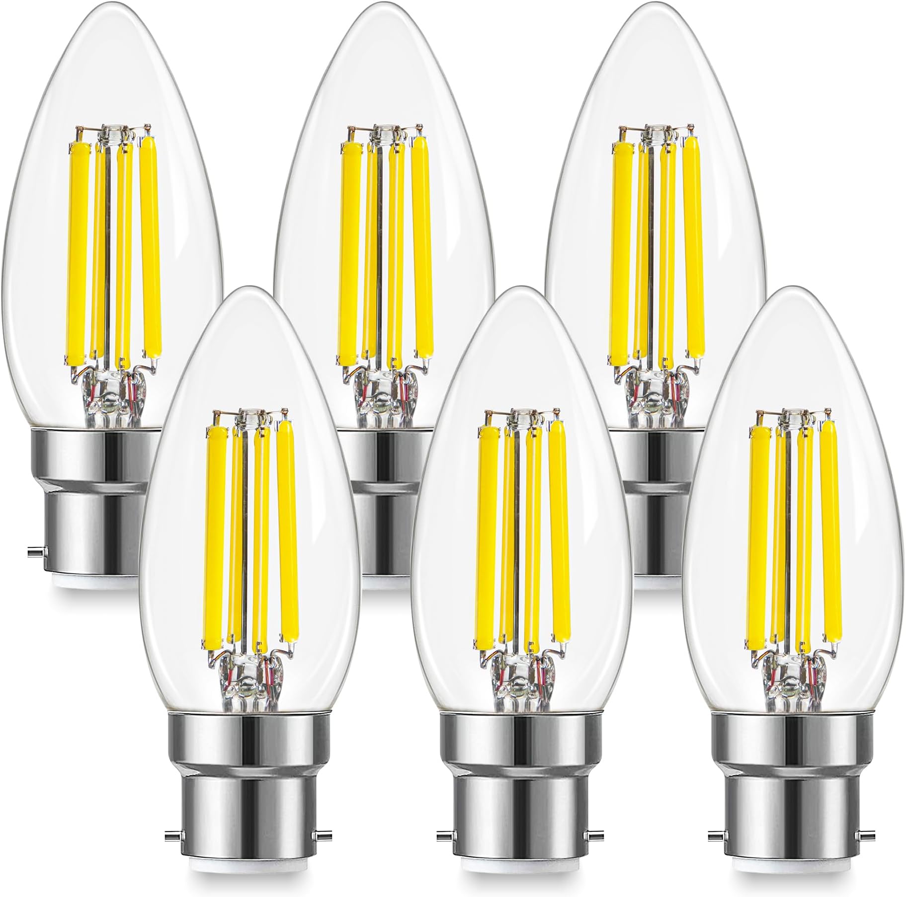 DECK INN Pack of 2 B15 LED Candle Light Bulbs,4W=25W 320lm, Warm White