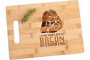 Darth Vader Bacon Disturbing Engraved Bamboo Wood Cutting Board