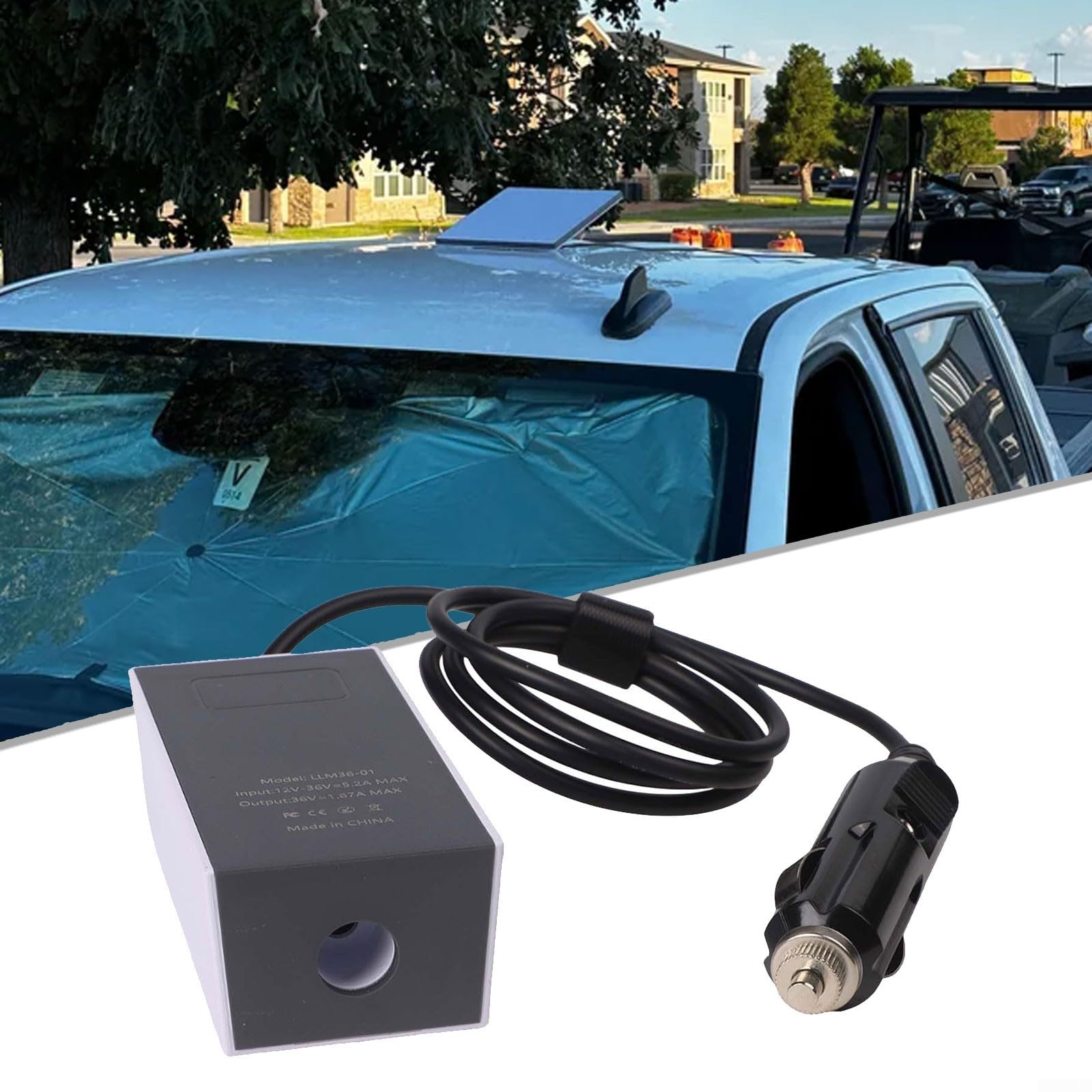 Zoegneer Kfz-Netzadapter DC Konverter Booster Konverter 12V-36V auf 36V 5A Ausgang Ladekabel für Starlink Mini für Fahrzeug-Boot-Installation