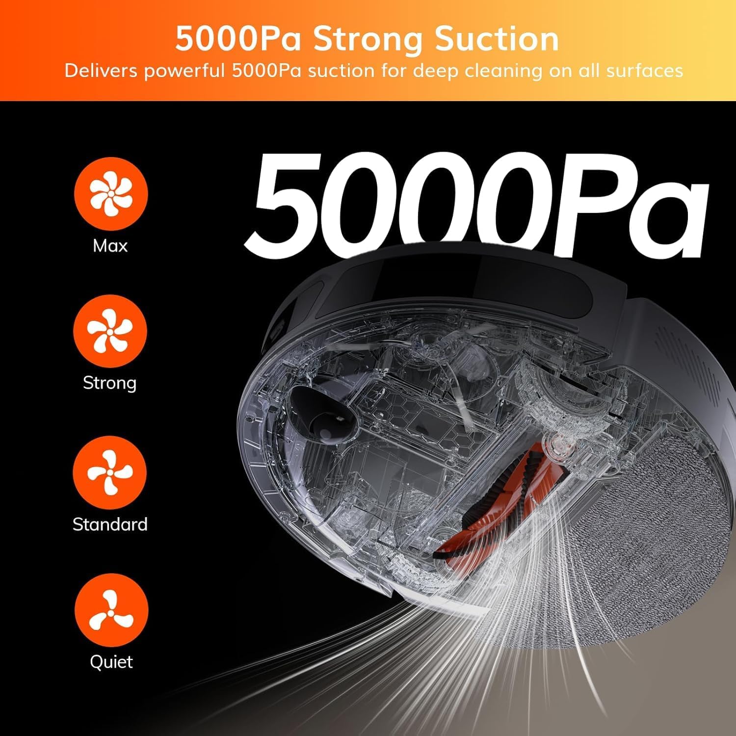 ILIFE V20 Robot Vacuum Cleaner and Mop with 5000Pa suction power levels