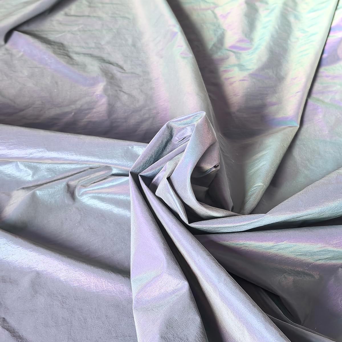 JINBING High Visibility Rainbow Colorful Reflecive Fabric Light Soft Lightweight Material for Clothing Size: 55 in x 2yd