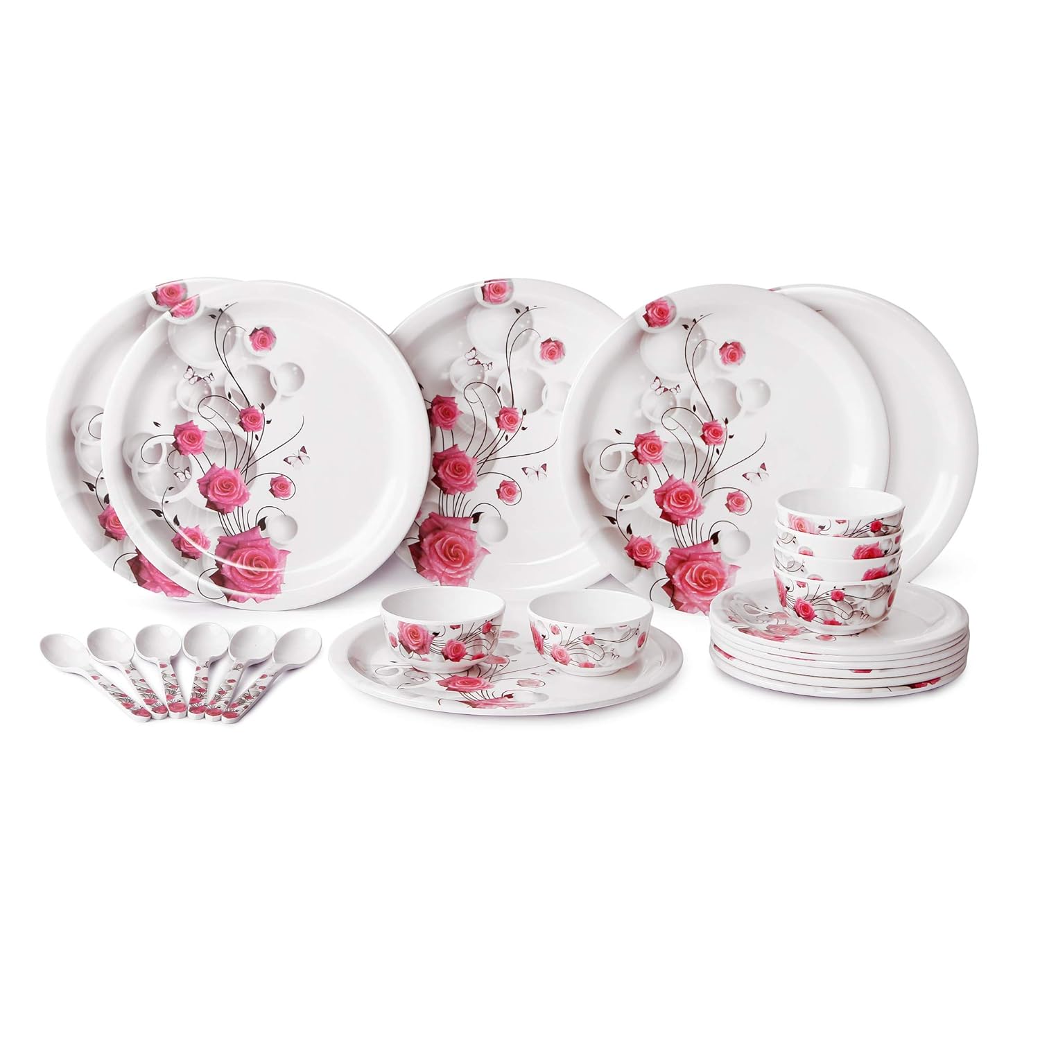aeMAHARANI Elegant Dinnerware Double Coating Melamine Lightweight