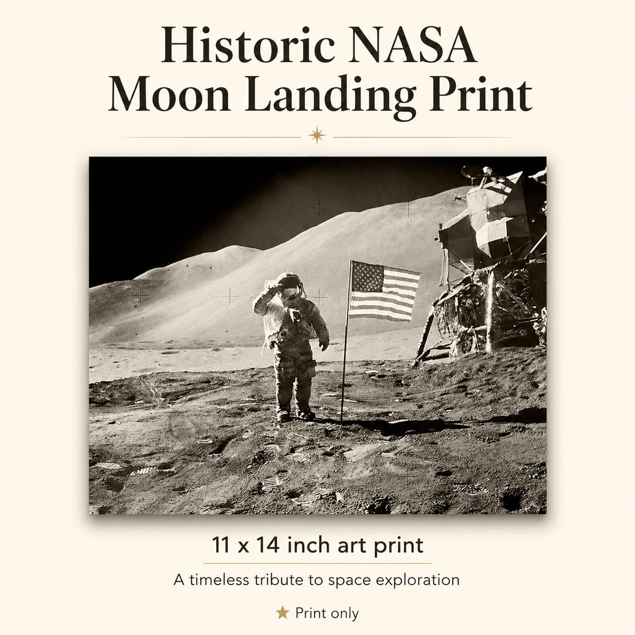 THE MOON.、ポスター、月面写真、ラミネート加工 Amazon.com: Apollo 15 Lunar Landing 11x14 Unframed Poster - NASA