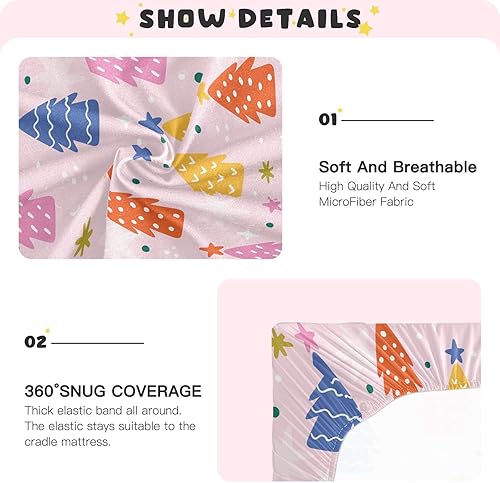 Miniatura 4 de Christmas Theme Crib Sheets - Boys & Girls Cotton Crib Sheet for Standard Crib and Toddler Mattresses 27 X 39 Inch