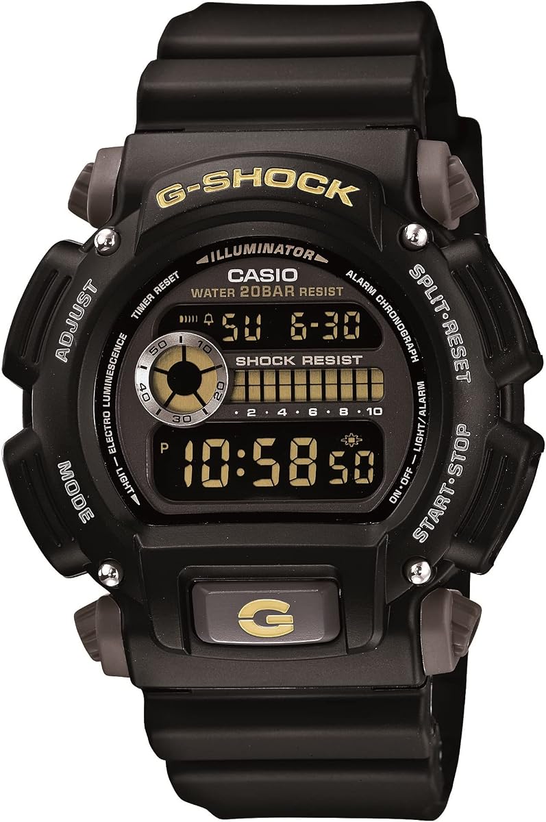 Serie Casio DW9052 | Reloj digital para hombre | G-choque | Cronómetro 1/100 SEC | Temporizador de cuenta regresiva | Luz LED | 200M WR | Resistente a los golpes | Alarma múltiple | Calendario automático | Hora dual | Batería de 2 años