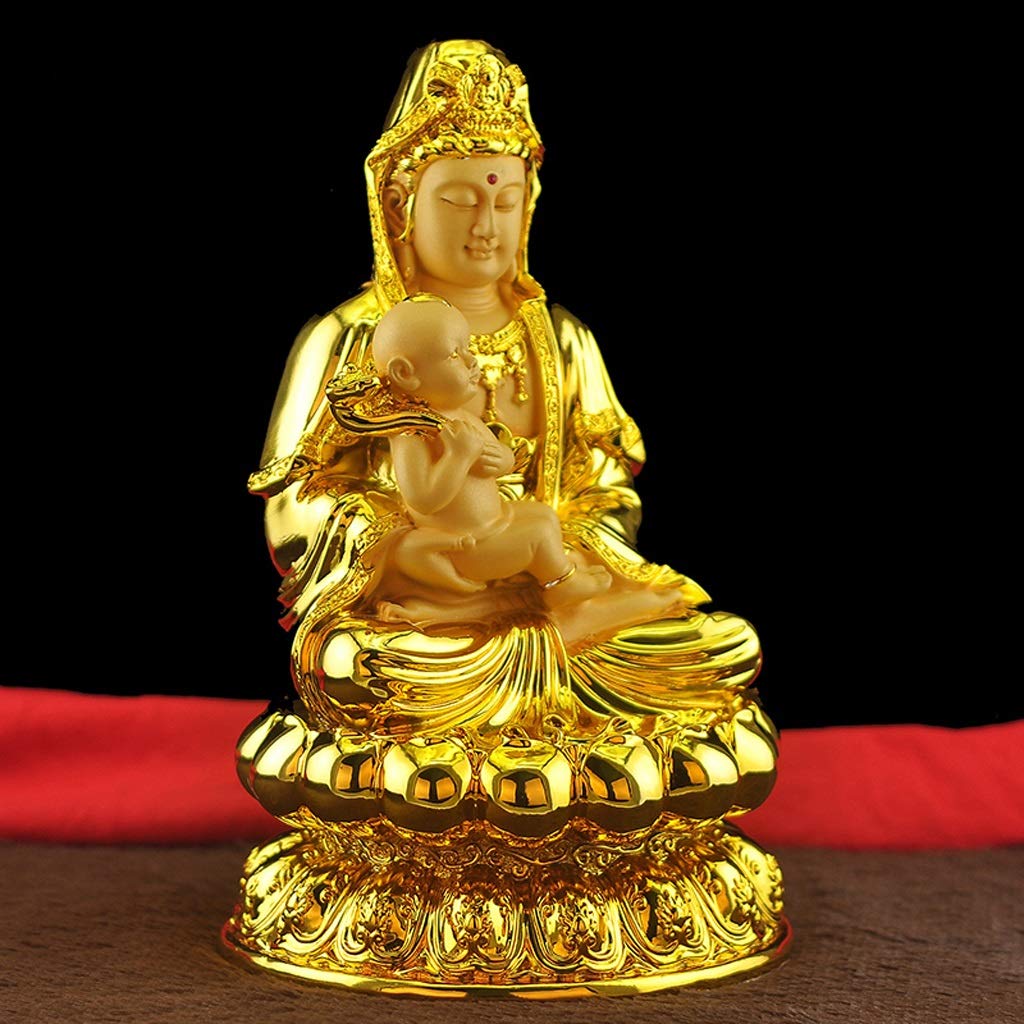 Statue Feng Shui décoration de la maison attirer la richesse et la bonne chance ornements Feng Shui figurines de collection en résine dorée parfaites pour votre maison ou votre bureau sculpture de pr