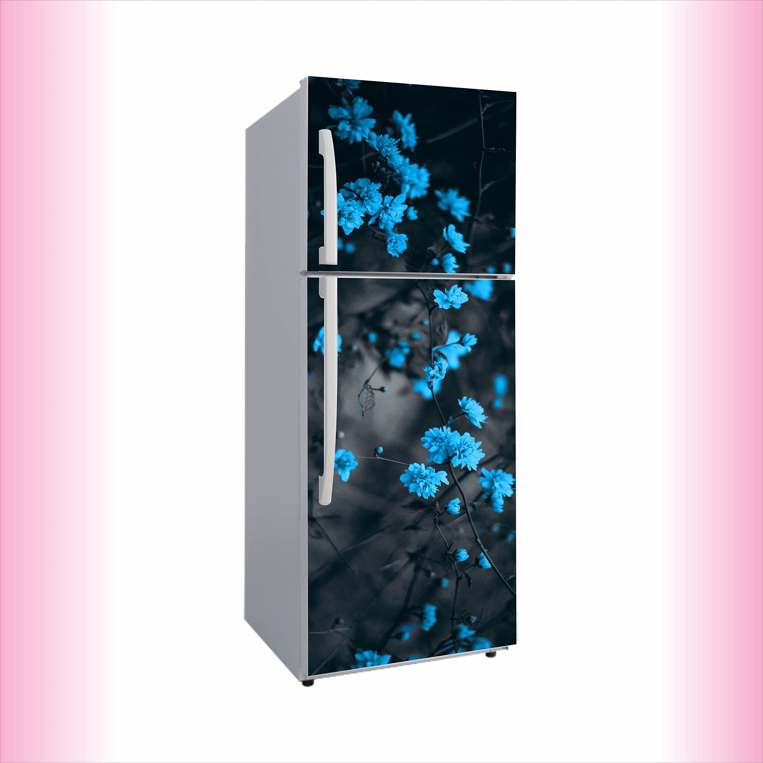 Abstract Natural Blue Flower Wallpaper Poster Adhesive Vinyl Sticker Fridge wrap Decorative Sticker (PVC Vinyl Covering Area 60cm X 160cm) CFD0174 (B09NNGWG1V) Amazon Price History, Amazon Price Tracker