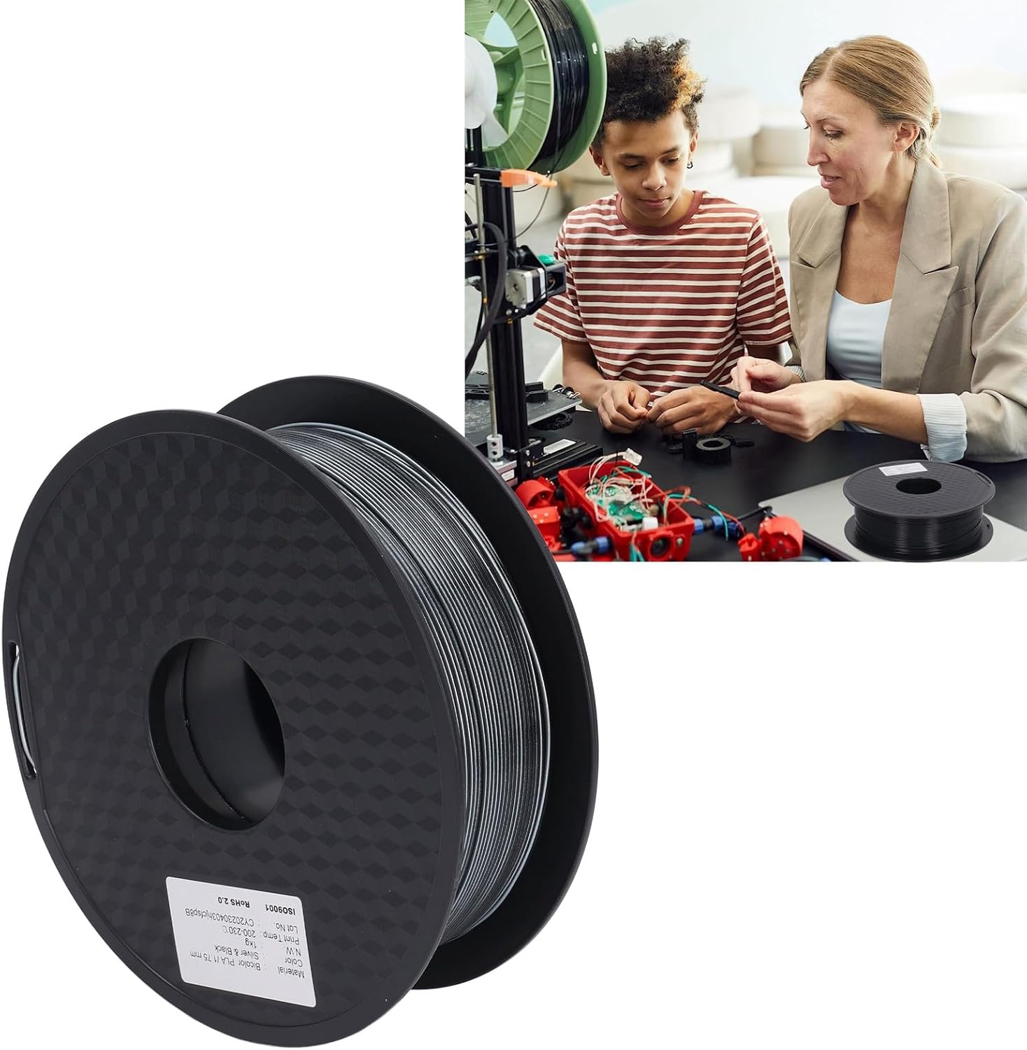 PLA Filaments, 3D Printer 200-230℃ Laboratory 1.75mm PLA Filaments 30-45mm/s