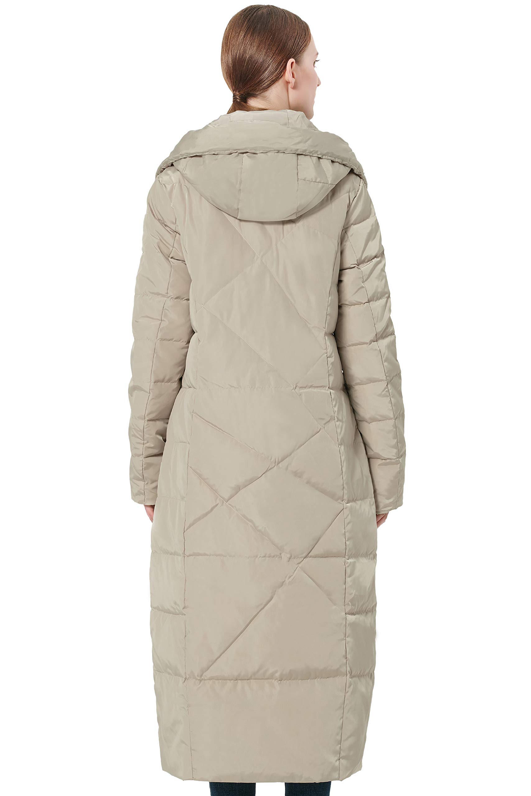 Orolay Chaqueta Larga de Invierno con Capucha y Plumón Acolchado para Mujer