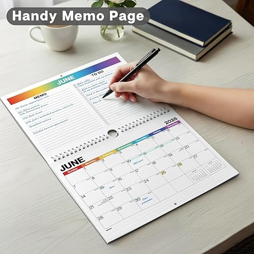 Miniatura 9 de Dunwell - Calendario de pared de 8.5 x 11 pulgadas 2026 (colorido), para usar de enero a diciembre 2026, colgar en la pared o usar como calendario