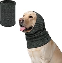 Dog Ear Muffs, Snood Dog Cover for Noise Protection, Anxiety Relief, Noise Cancellation for Fireworks, Thunderstorms, Grooming Aid, grey, M