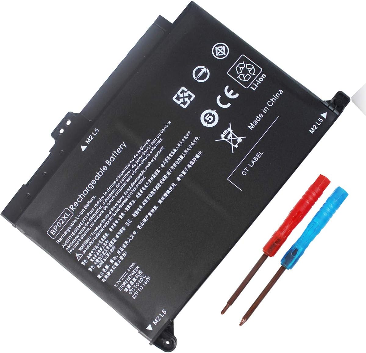 Gomarty BP02XL Laptop Battery Compatible for HP Pavilion PC 15 15-AU000 15-AU010WM 15-AU018WM Series HSTNN-UB7B HSTNN-LB7H 2ICP7/65/80 849569-542 TPN-Q172 7.7V 42WH