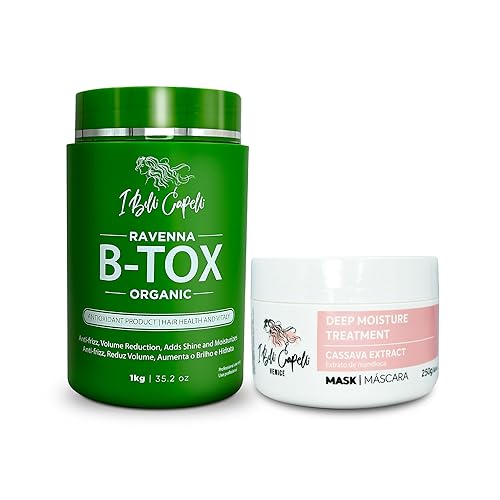 I Belli Capelli Tratamiento B-tox para el cabello y mascarilla de aceite de argán, 44 onzas líquidas, kit orgánico, sin formaldehído,
