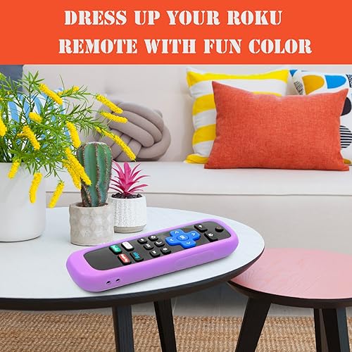 Miniatura 3 de Paquete de 2 fundas para mando a distancia Roku, funda para Hisense Roku TV Steaming StickExpress Universal Repuesto Controller Funda de silicona