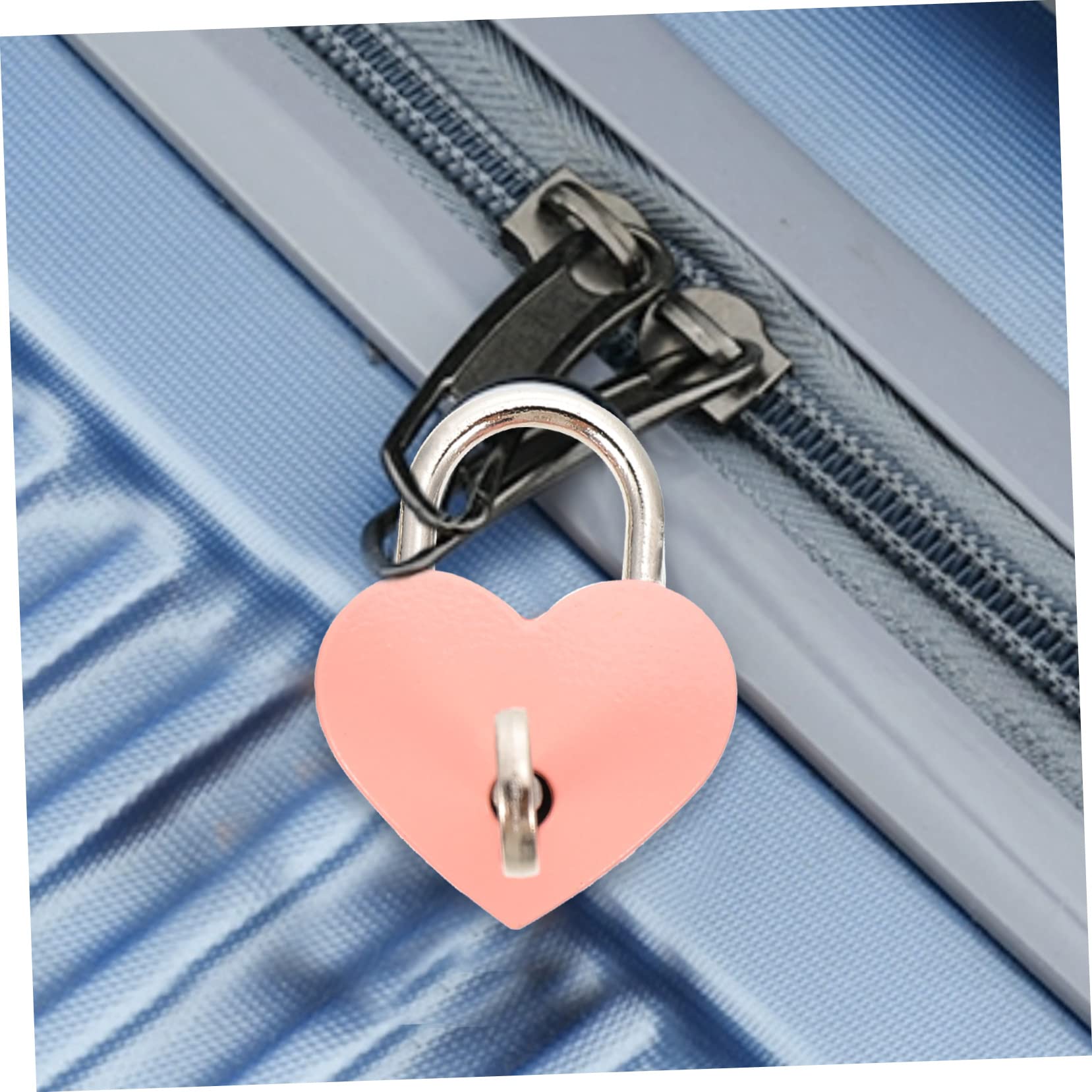OSALADI 10piezas Candados Forma De Corazón Cerraduras De Luggage y Diario Para Viajes y Accesorios De Moda Con Llave Diseño Atractivo y Práctico