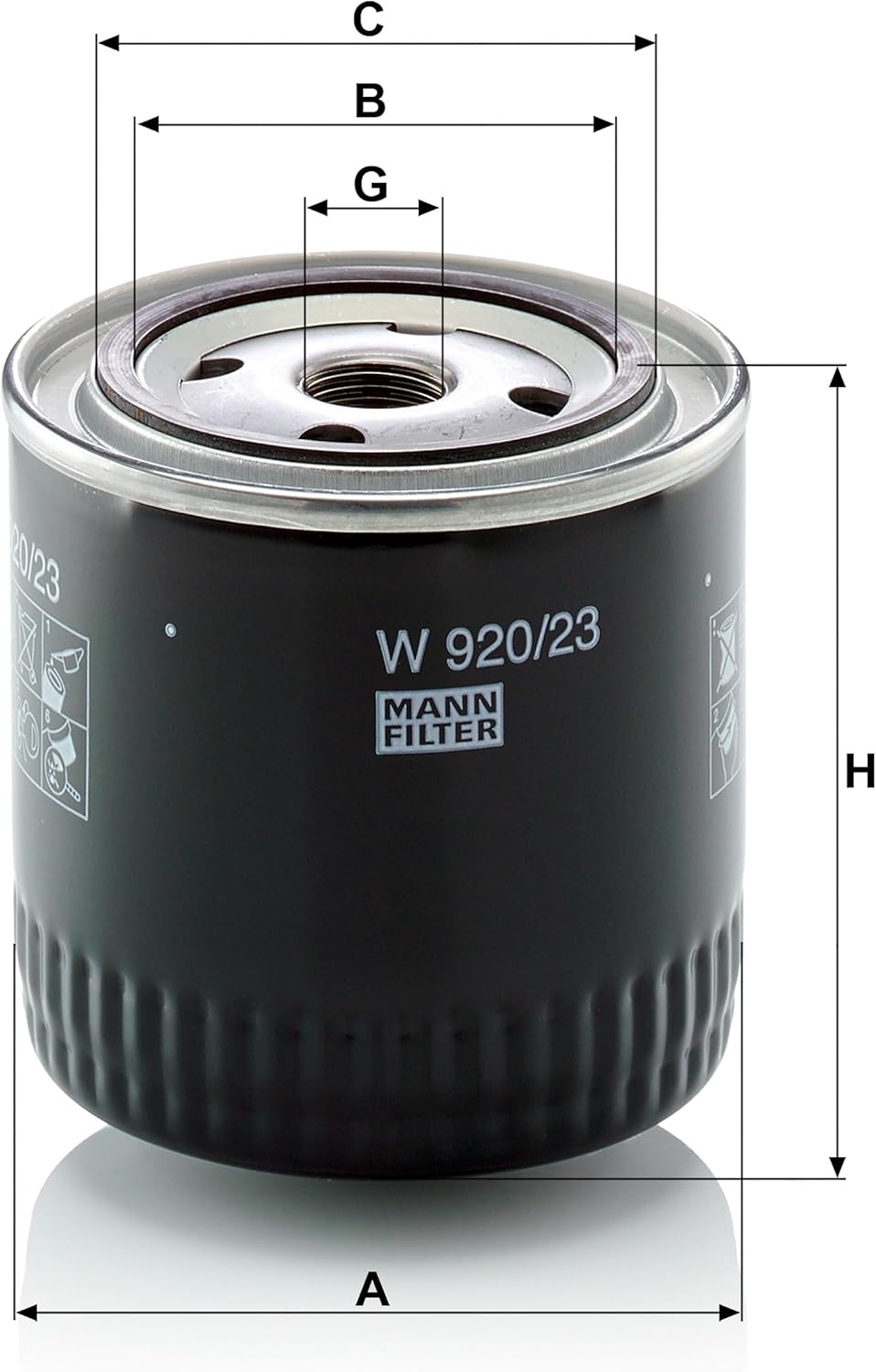 Mann Filter W920/23 Spin-On Oil Filter