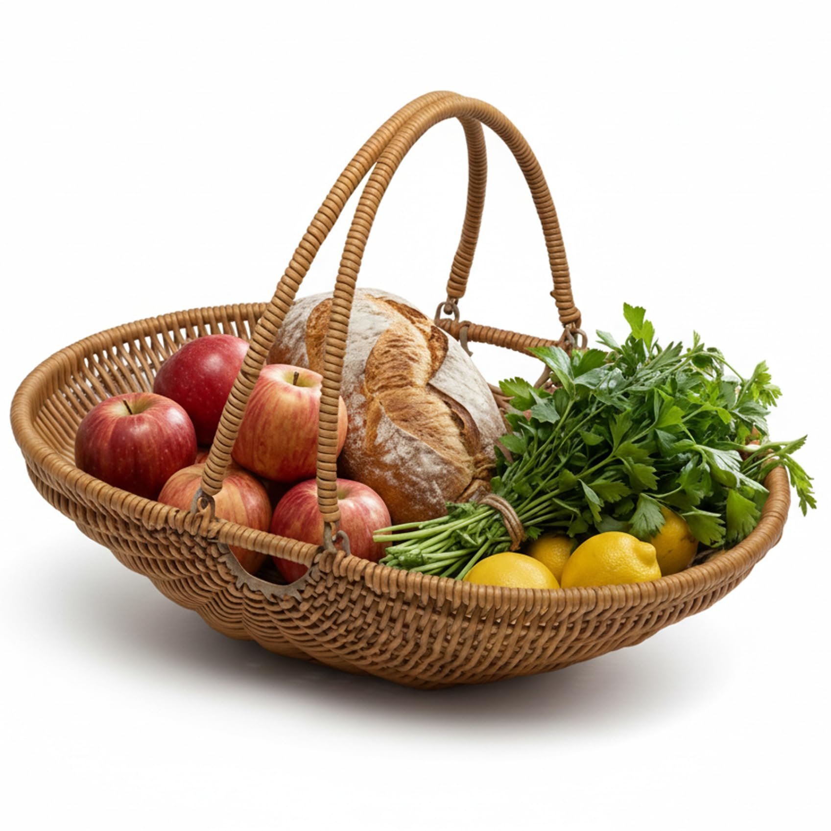 Cesta de cosecha, cesta de jardín tejida de PP de primera calidad con asas plegables para recolectar verduras, picnic y almacenamiento elegante en el hogar