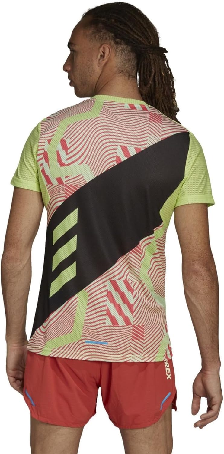 Adidas Men's Terrex AGR Pro Aeroready Running Short Sleeve Tee, Pulse Lime