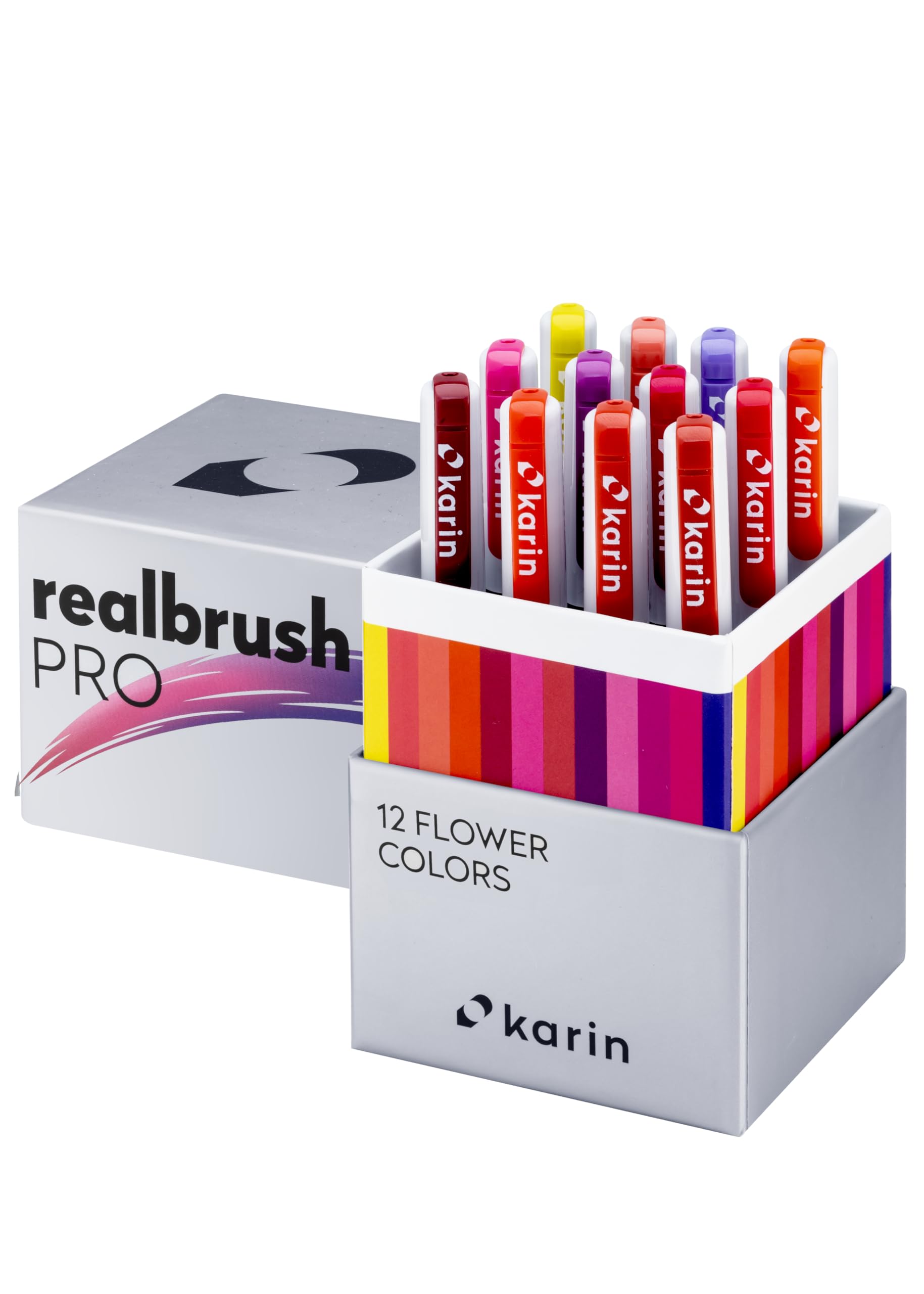 Karin Realbrush PRO Flower Colors - a set of 12 brushes in an exclusive and protective case.