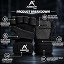 ArrowMax Gym Gloves with Wrist Support for Men & Women | Weight Lifting Workout Gloves with Grip & Palm Protection | Breathable Training Gloves for Gym, Crossfit, Fitness, Cycling gallery image