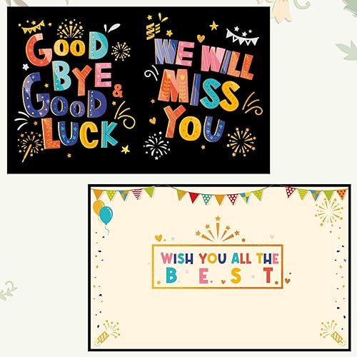 Miniatura 3 de Divertida tarjeta de felicitación de trabajo con sobre, tarjeta de regalo de despedida de 11 x 17.3 pulgadas, práctica tarjeta de despedida de